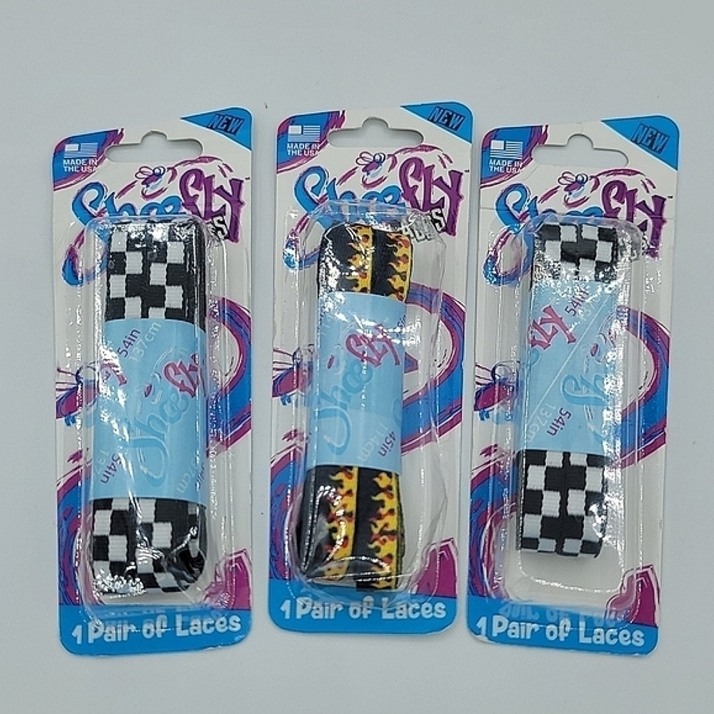 Shoefly Fashion Laces 3 Pairs New #717